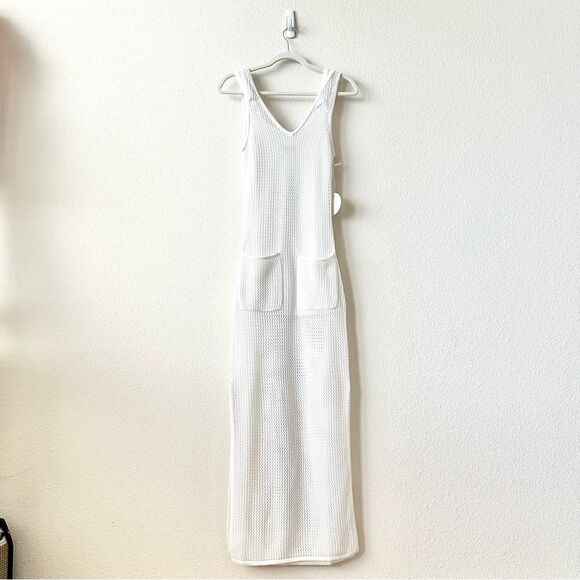 NWT Staud Current Mesh Tie Shoulder Dress in White Size XS - Picture 3 of 9